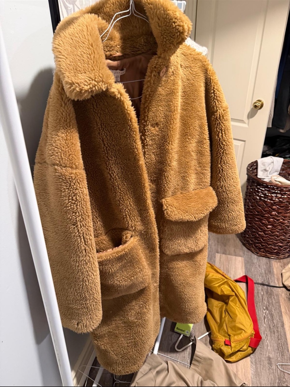 Topshop Fleece Coat in Camel new with tags
